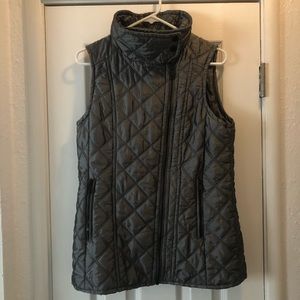 Marc New York Quilted Asymmetric zip front vest